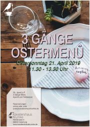 Tickets für 3-Gang OSTERMENÜ am 21.04.2019 - Karten kaufen